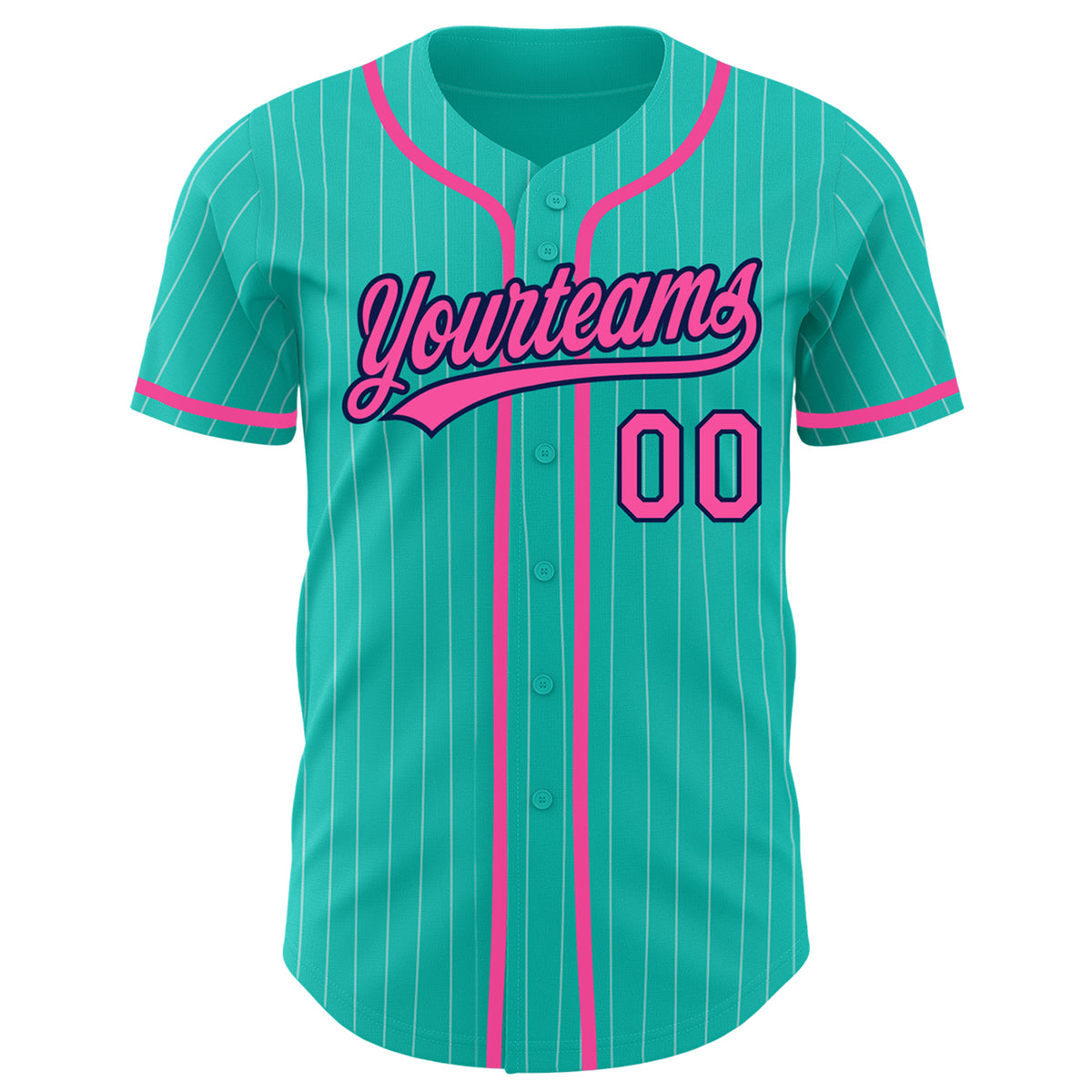 Cheap Custom White Teal Pinstripe Teal-Navy Authentic Baseball Jersey Free  Shipping – CustomJerseysPro