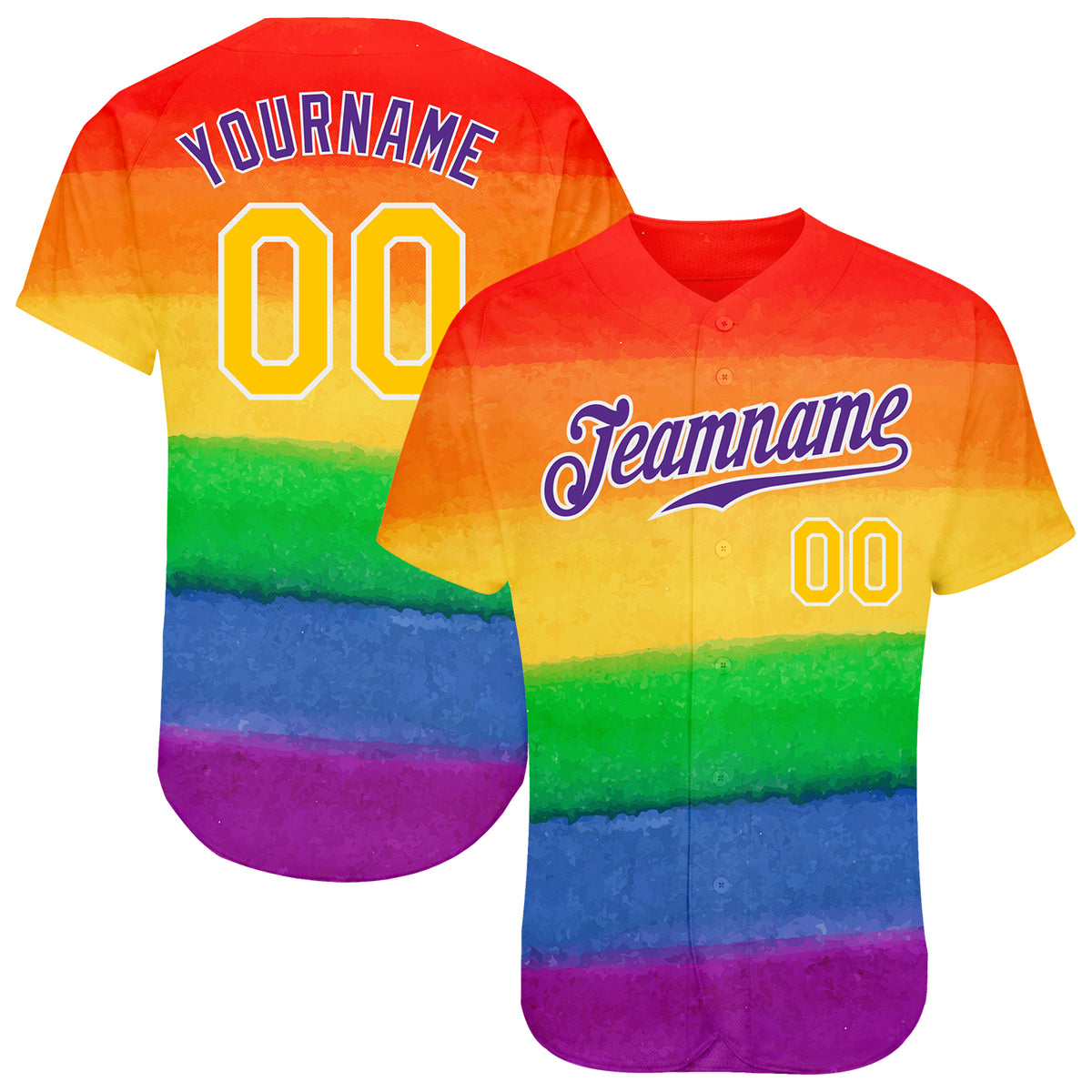 Cheap Custom Black Purple-Gold Rainbow For Pride LGBT Authentic Baseball  Jersey Free Shipping – CustomJerseysPro