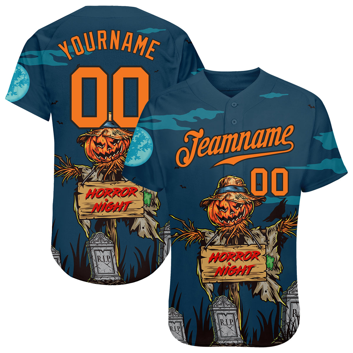 Custom Horror Halloween Baseball Jersey 0ogie Boogie Jersey 