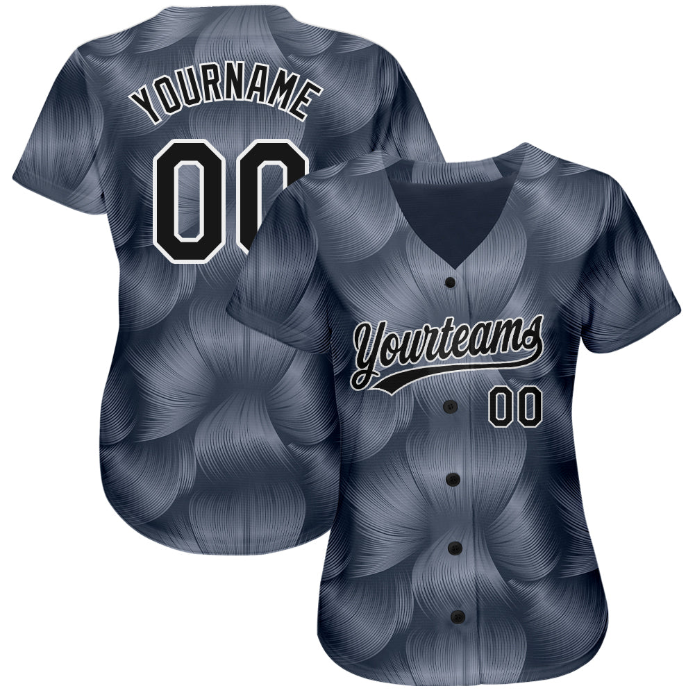 Cheap Custom Black White 3D Pattern Design Rabbit Authentic Baseball Jersey  Free Shipping – CustomJerseysPro