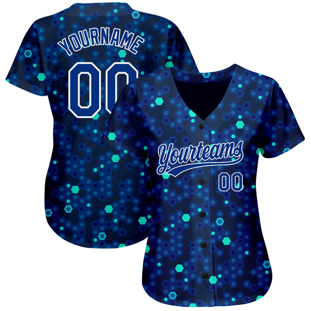 Cheap Custom Light Blue Royal-Black 3D Pattern Design Authentic Baseball  Jersey Free Shipping – CustomJerseysPro