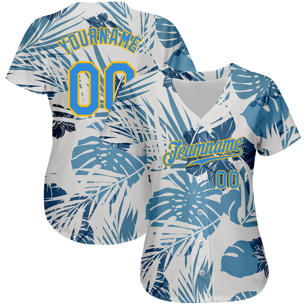 Cheap Custom Orange Teal-Navy 3D Pattern Design Sun Beach Hawaii Palm Trees Performance  T-Shirt Free Shipping – CustomJerseysPro