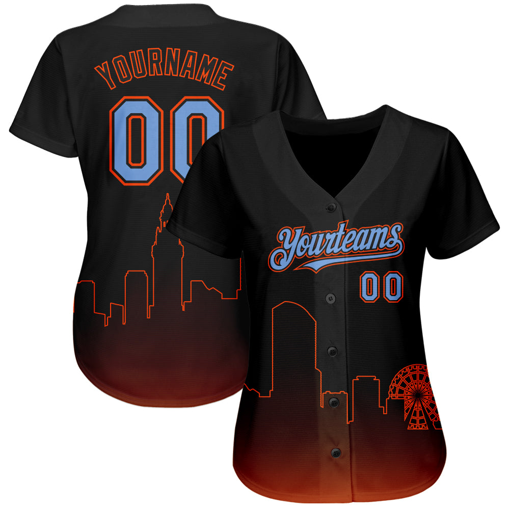 Cheap Custom Black Powder Blue-Orange 3D Miami City Edition Fade Fasion  Authentic Baseball Jersey Free Shipping – CustomJerseysPro