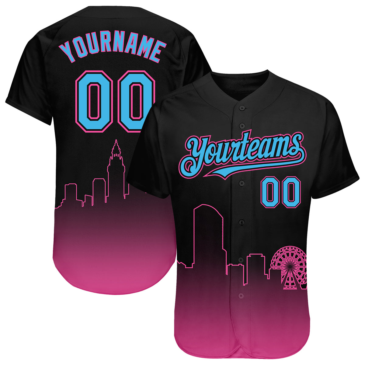 Cheap Custom Aqua Orange 3D Miami City Edition Fade Fasion Authentic  Baseball Jersey Free Shipping – CustomJerseysPro