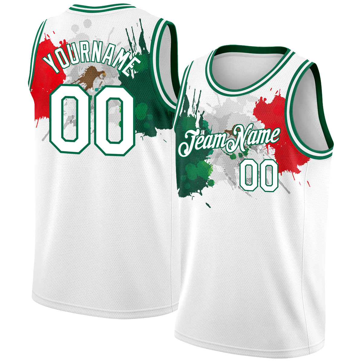 Cheap Custom Kelly Green White-Kelly Green 3D Pattern Design Palm Trees  Authentic Basketball Jersey Free Shipping – CustomJerseysPro