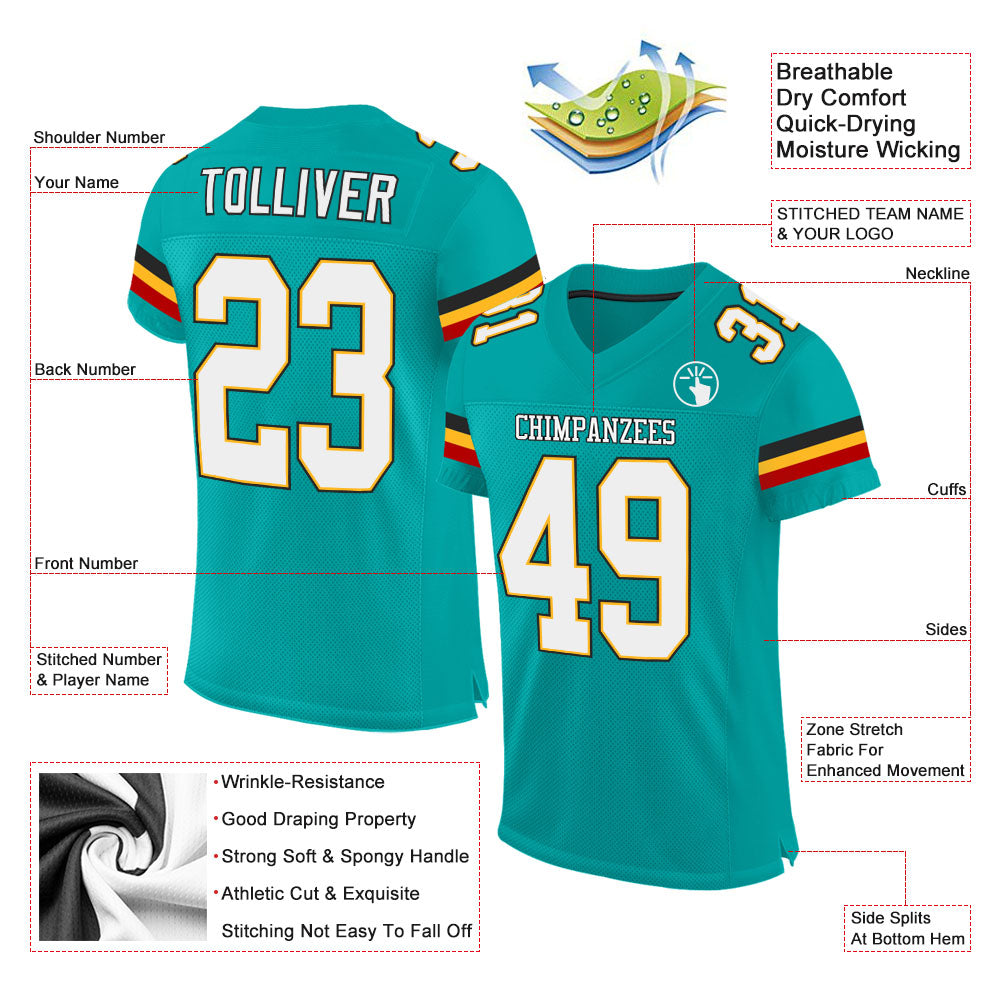 Women's Miami Dolphins White Gold & Black Gold Jersey - All Stitched