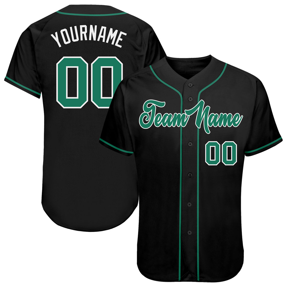 Cheap Custom Black Black White-Kelly Green Authentic Split Fashion Baseball  Jersey Free Shipping – CustomJerseysPro