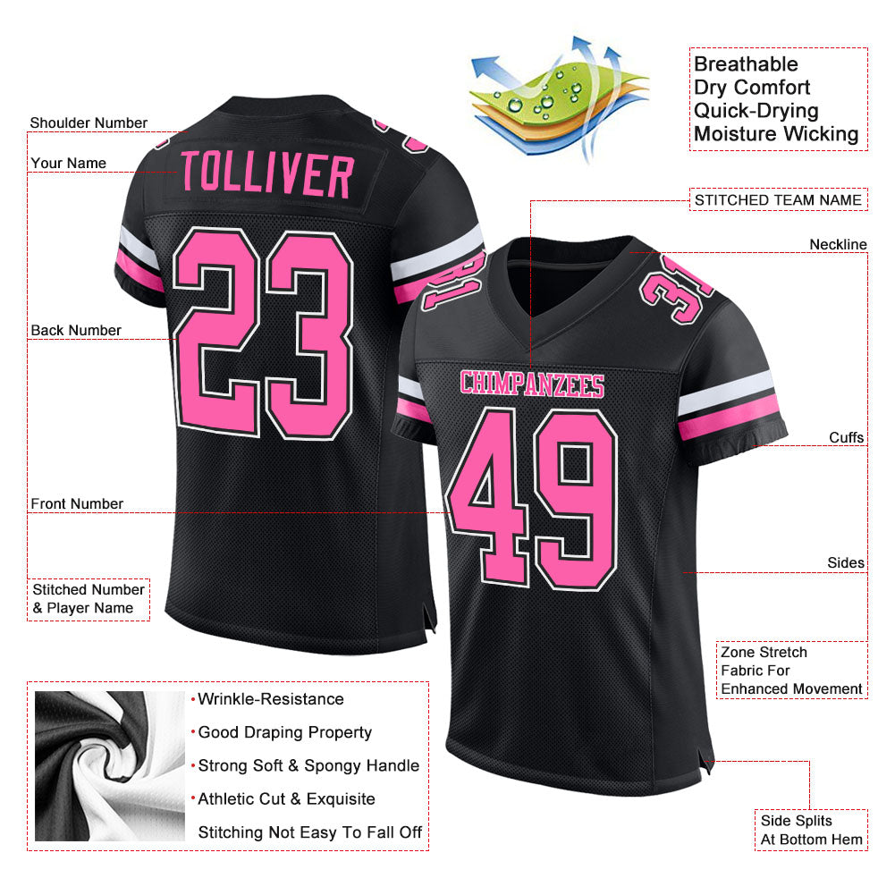 : Pullonsy Black Blank Custom Football Jersey for Men Women Youth  T-Shirt Sports Uniform Stitched/Printed Names and Numbers S-8XL :