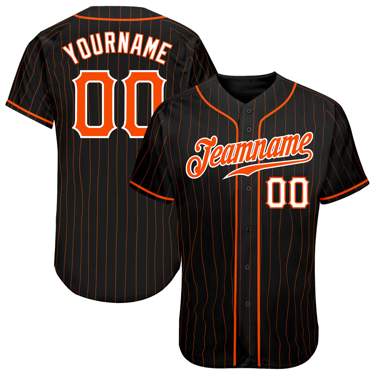 Cheap Custom Gray White Pinstripe Orange Authentic Baseball Jersey Free  Shipping – CustomJerseysPro