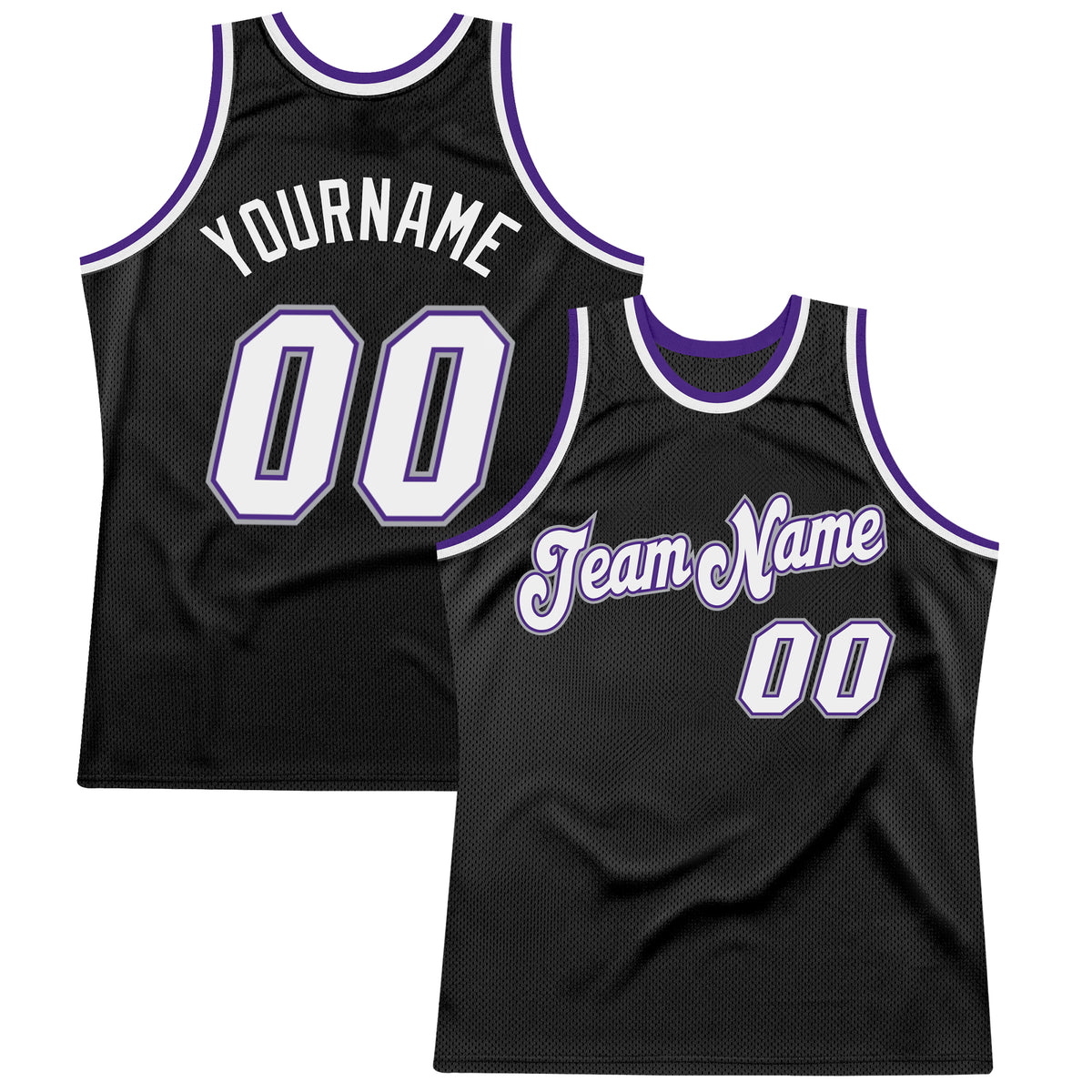 Cheap Custom Black White-Purple Authentic Throwback Basketball Jersey Free  Shipping – CustomJerseysPro