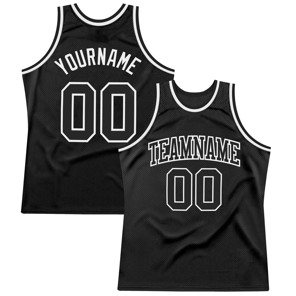 Custom White Black Round Neck Basketball Jersey – CustomJerseysPro