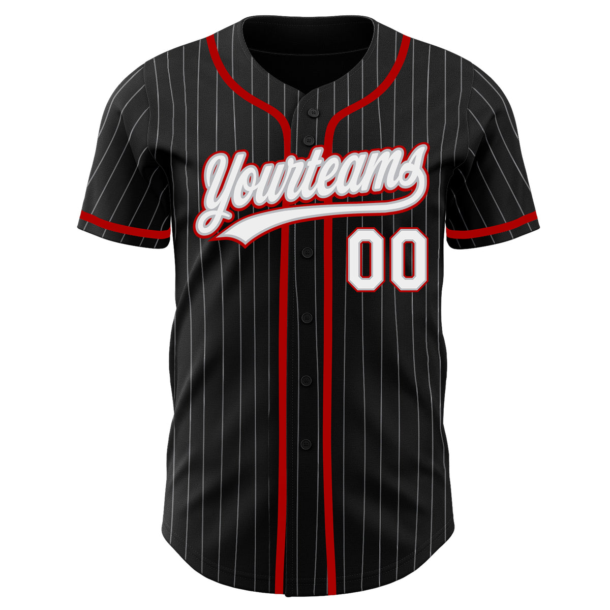 Custom Baseball Jersey Embroidered Your Names and Numbers – Pinstripe(White/ Red) - Blank Jerseys