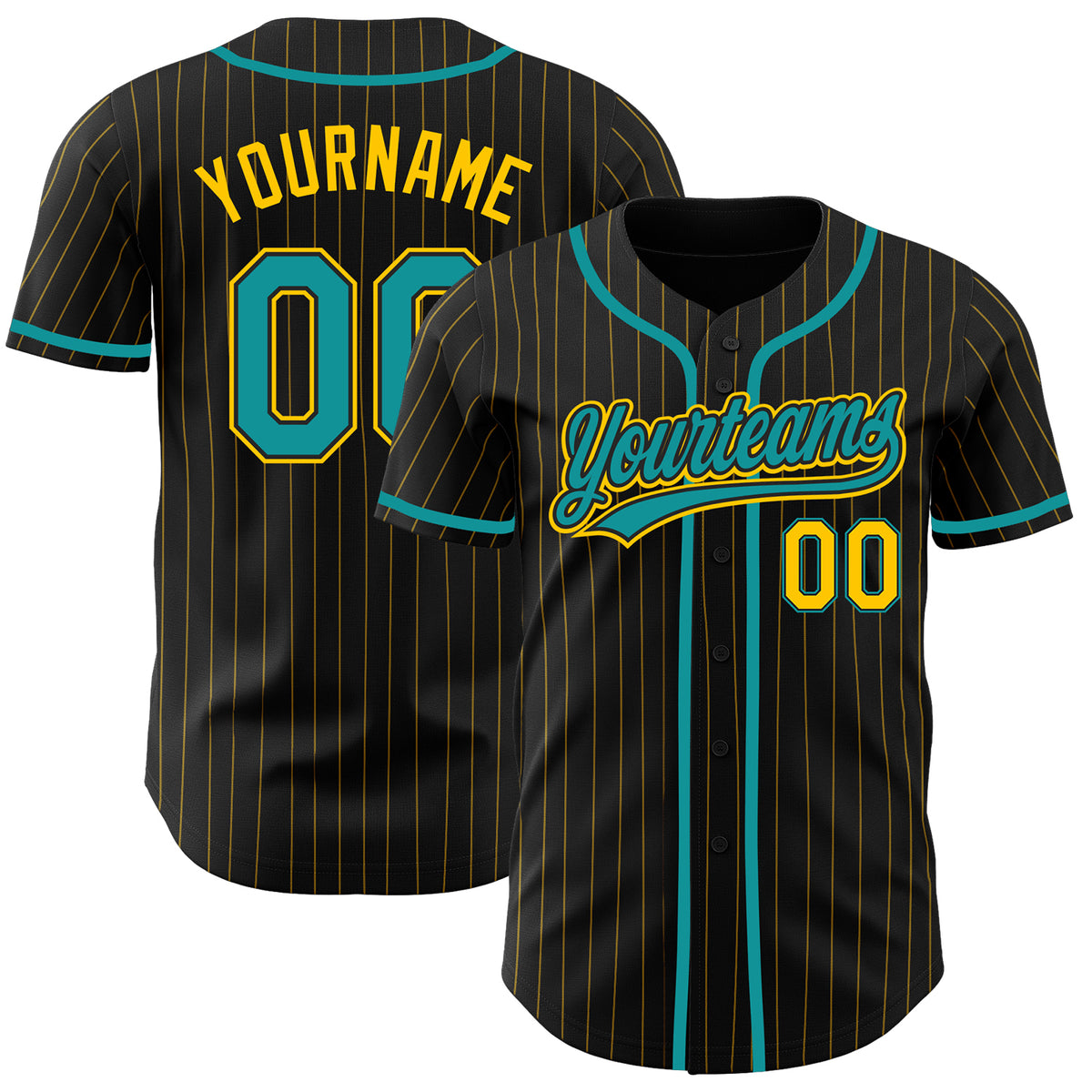 Cheap Custom Cream Teal Pinstripe Black Authentic Baseball Jersey Free  Shipping – CustomJerseysPro