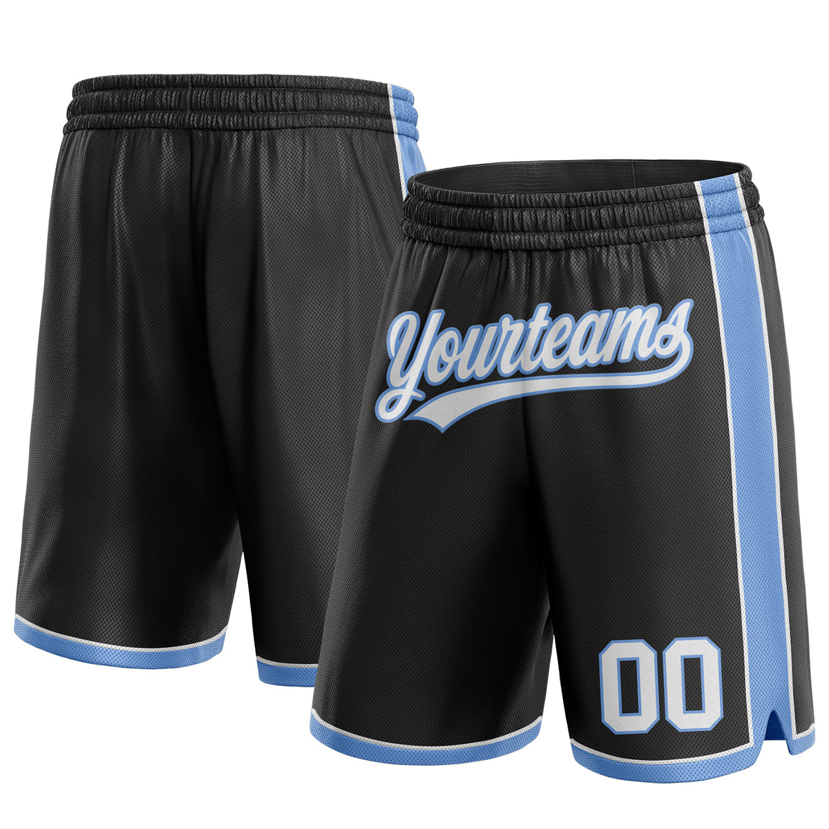 Cheap Custom Black White Pinstripe White-Light Blue Authentic Basketball  Shorts Free Shipping – CustomJerseysPro