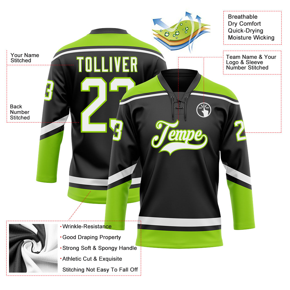 Lime green hockey sales jersey