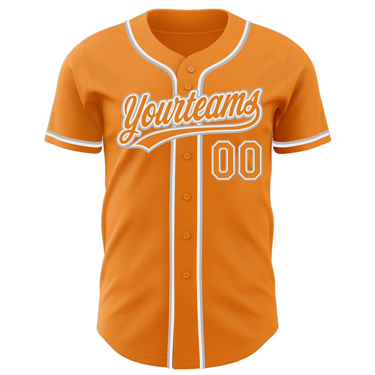 Cheap Custom Blaze Orange White Gray Authentic Baseball Jersey Free Shipping CustomJerseysPro