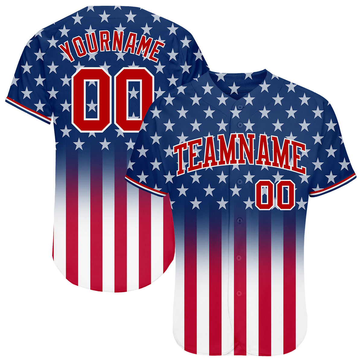 Cheap Custom Blue Red-White 3D American Flag Fashion Authentic Baseball  Jersey Free Shipping – CustomJerseysPro