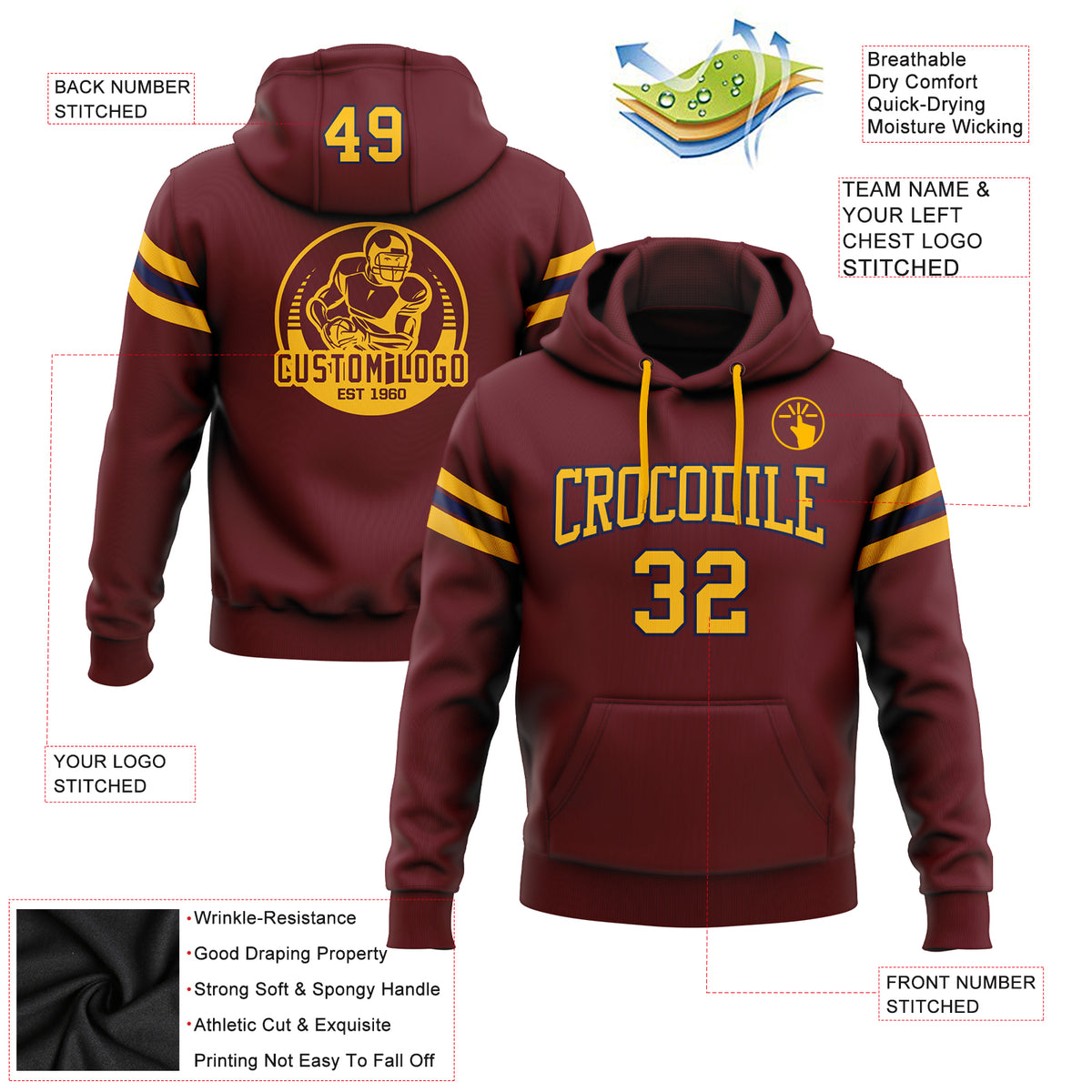 Washington Redskins 3D Hoodies 3 lines graphic Gift For Mens