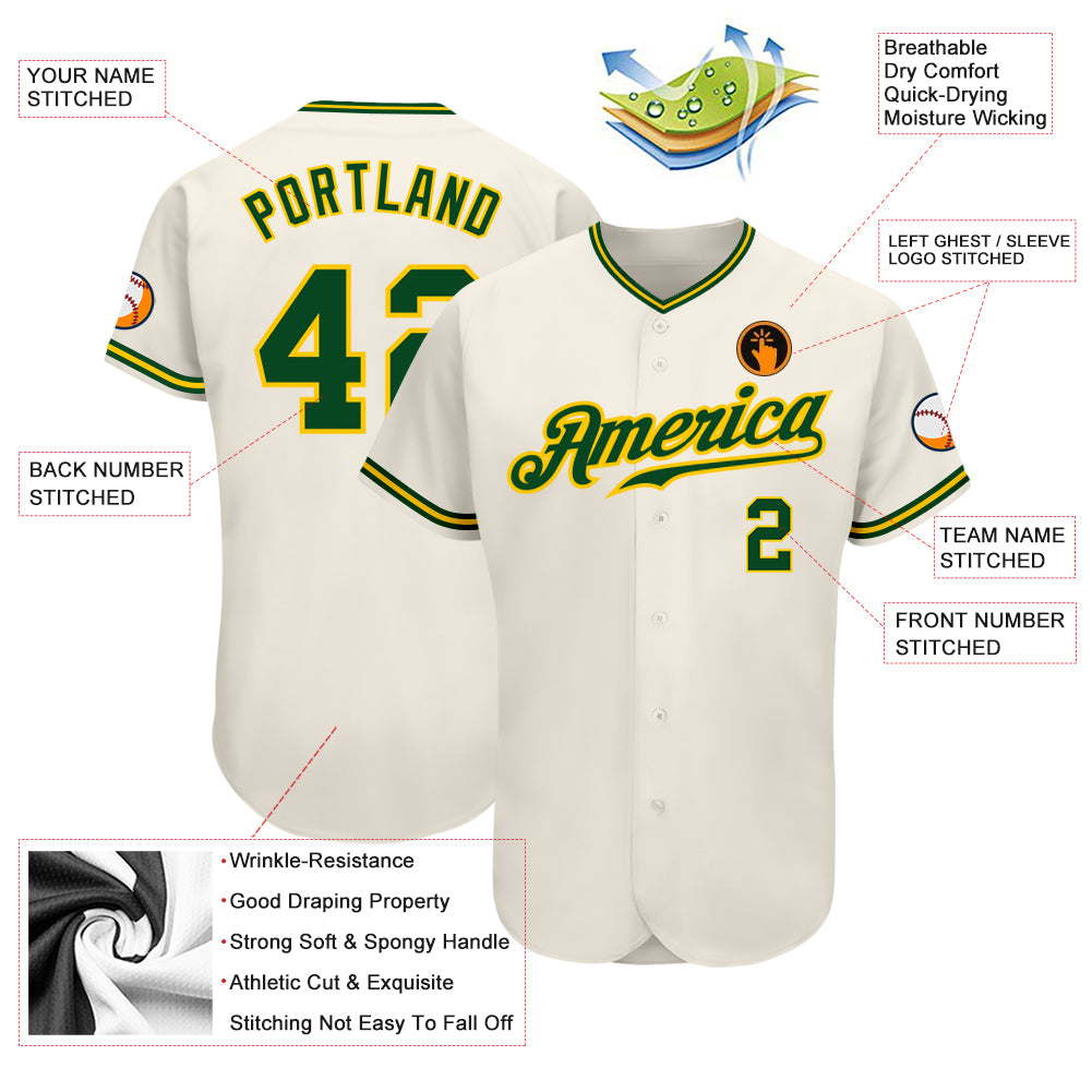 Oakland Athletics Home Authentic Custom Jersey White Custom