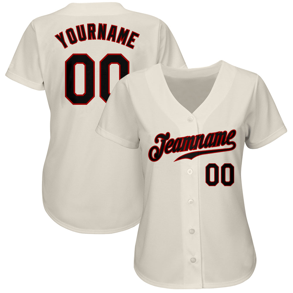 Cheap Custom Cream Red-Black Authentic Two Tone Baseball Jersey Free  Shipping – CustomJerseysPro