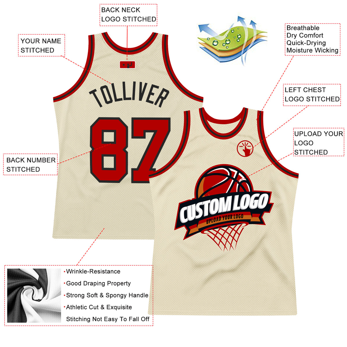 Cheap Custom Gray Gold-Red Authentic Throwback Basketball Jersey Free  Shipping – CustomJerseysPro