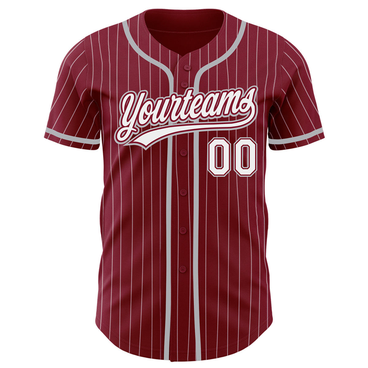 Custom Name Grey Royal Blue Pinstripe Crimson Baseball Jerseys