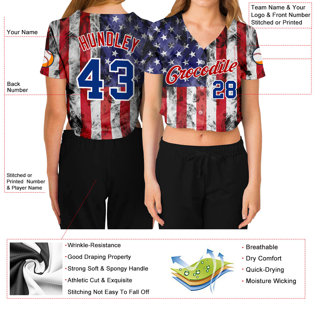 Baseball American Flag For Baseball Lover 3D Baseball Jersey - T