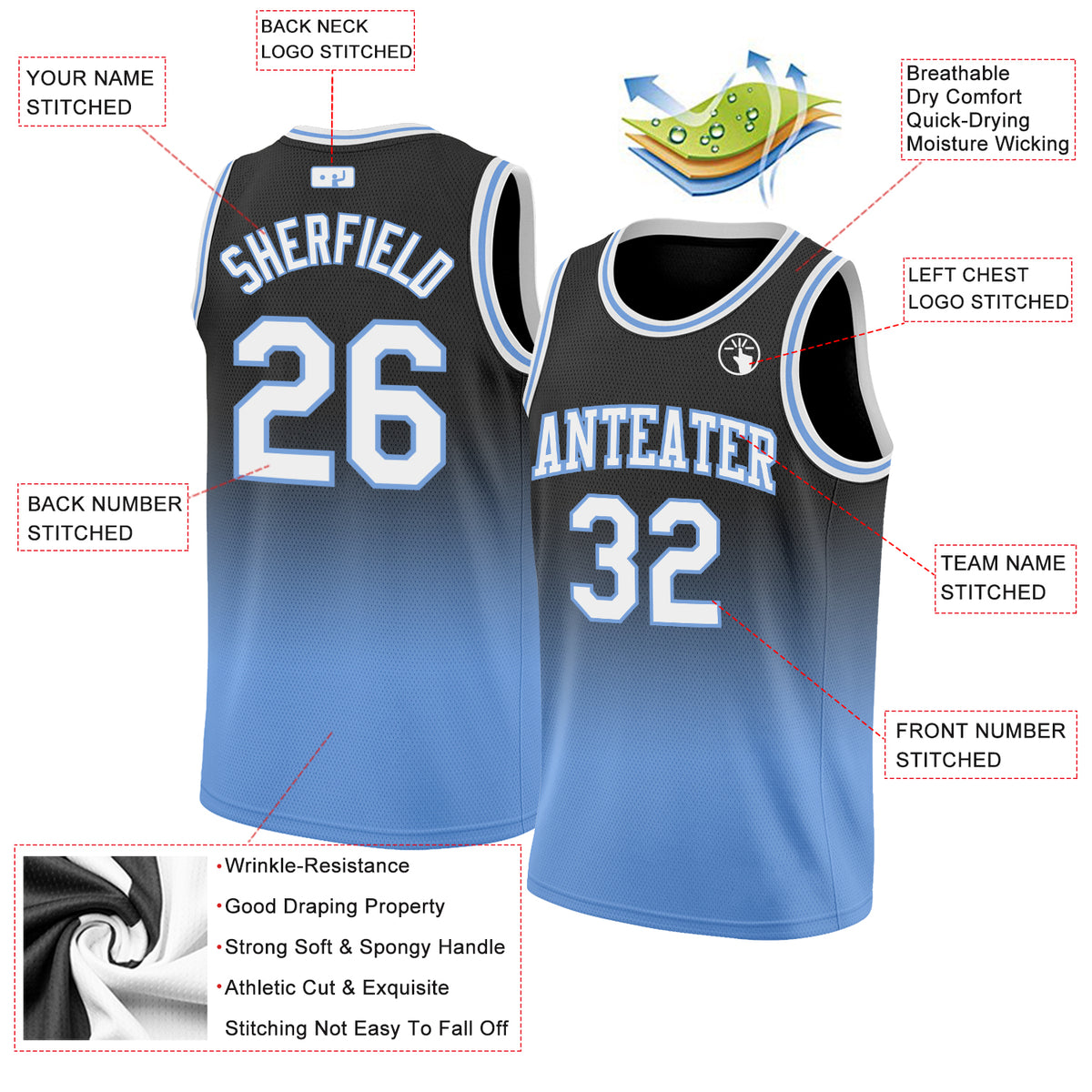 Cheap Custom Black White-Gold Authentic Fade Fashion Basketball Jersey Free  Shipping – CustomJerseysPro