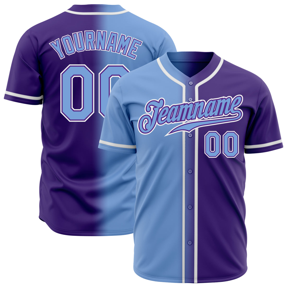 Cheap Custom Orange White-Purple Authentic Fade Fashion Baseball