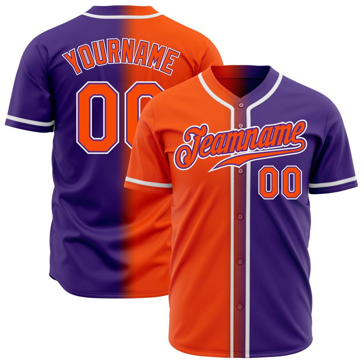 Cheap Custom Light Blue Orange-White Authentic Fade Fashion Baseball Jersey  Free Shipping – CustomJerseysPro