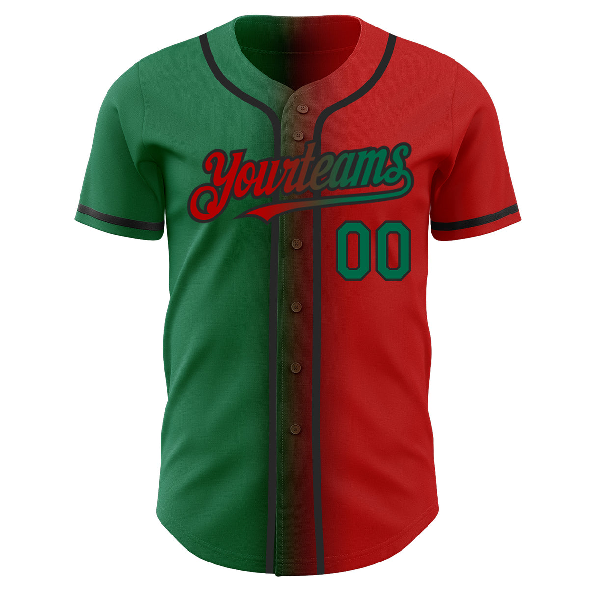 Cheap Custom Red Kelly Green-Black Authentic Gradient Fashion