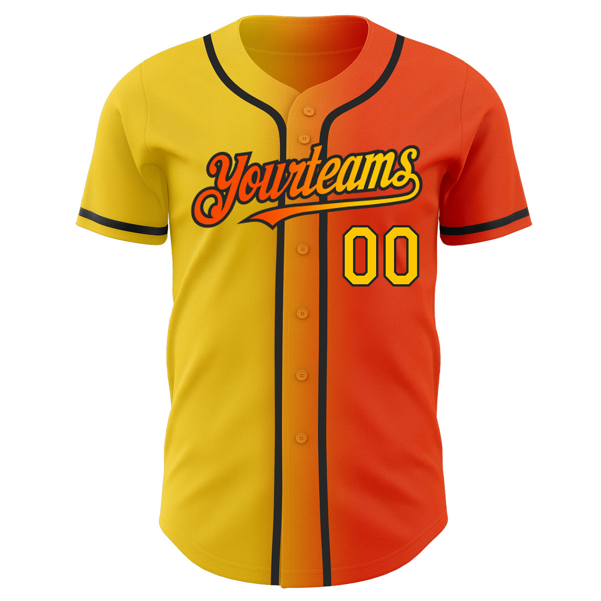 Custom Orange Black-Old Gold Authentic Baseball Jersey Women's Size:S