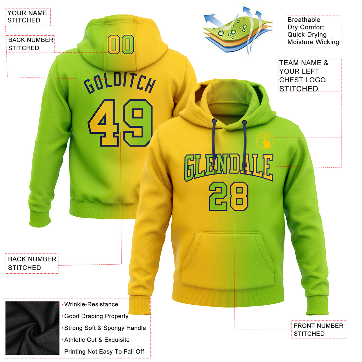 Cheap Custom Stitched Kelly Green Red-White 3D Christmas Sports Pullover  Sweatshirt Hoodie Free Shipping – CustomJerseysPro