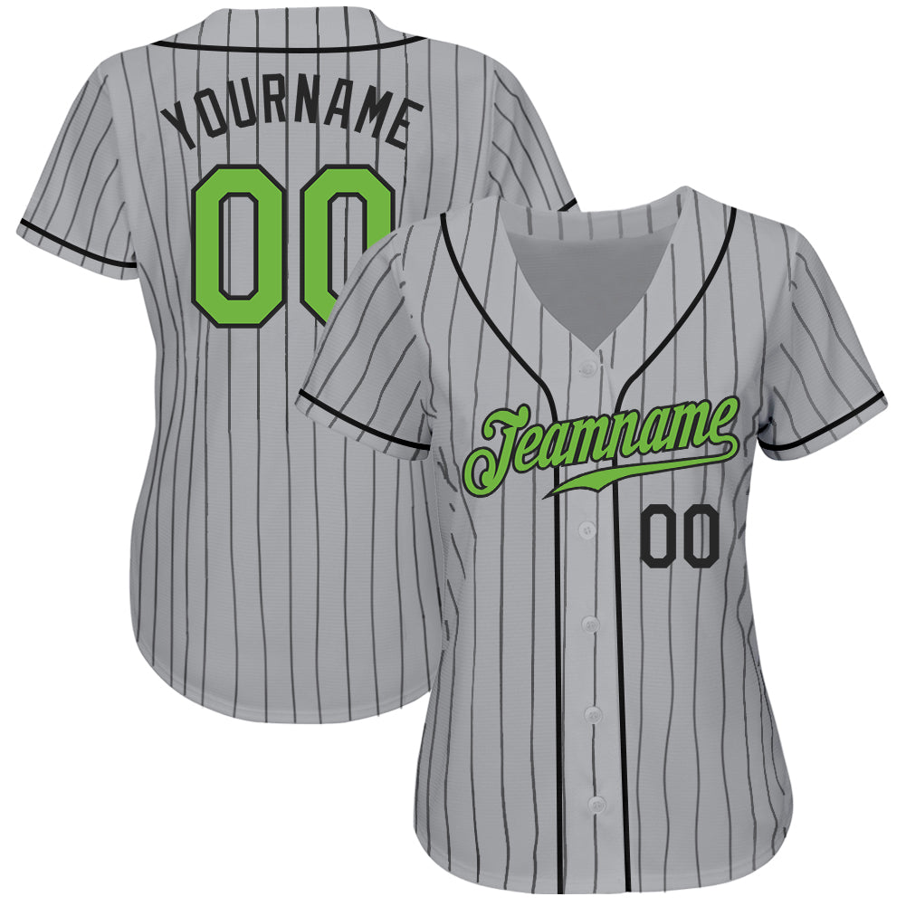 Cheap Custom Neon Green Black Pinstripe Purple Authentic Baseball Jersey  Free Shipping – CustomJerseysPro