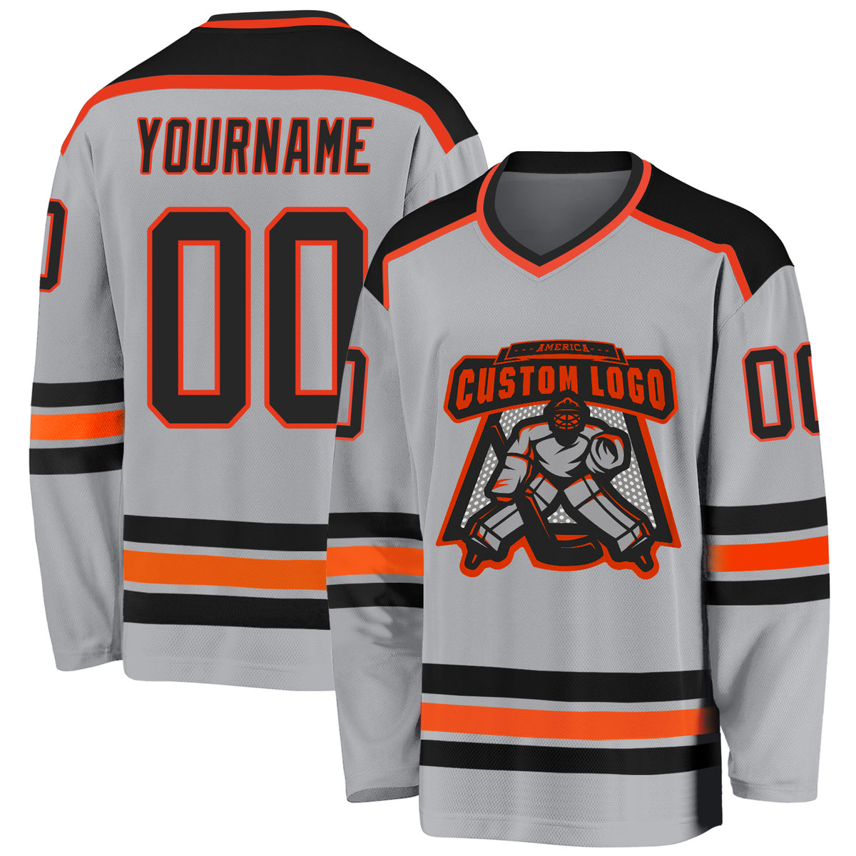 Cheap Custom Orange White-Brown Hockey Jersey Free Shipping –  CustomJerseysPro