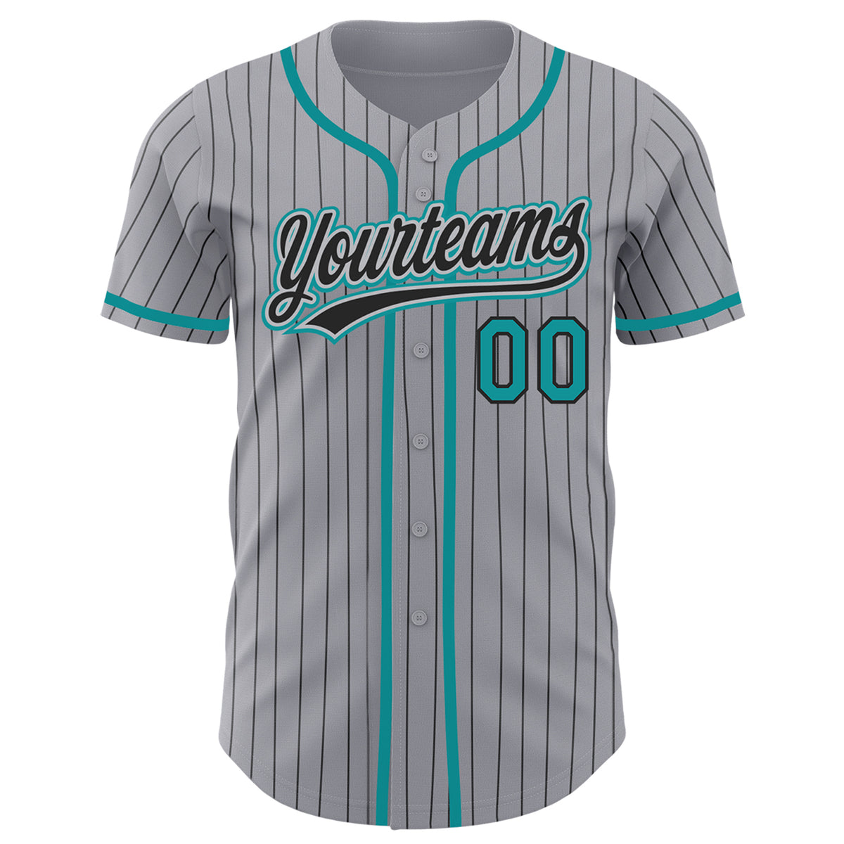 Custom Baseball Jersey Teal Gray-Navy Authentic Women's Size:L