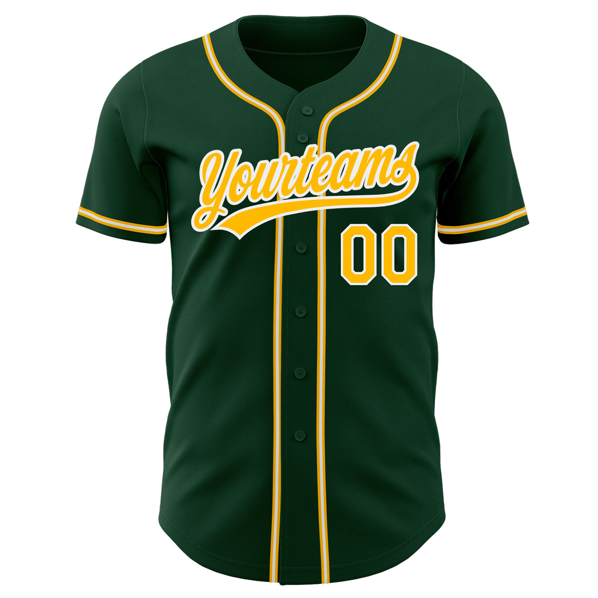 Cheap Custom White Green-Gold Authentic Baseball Jersey Free Shipping –  CustomJerseysPro