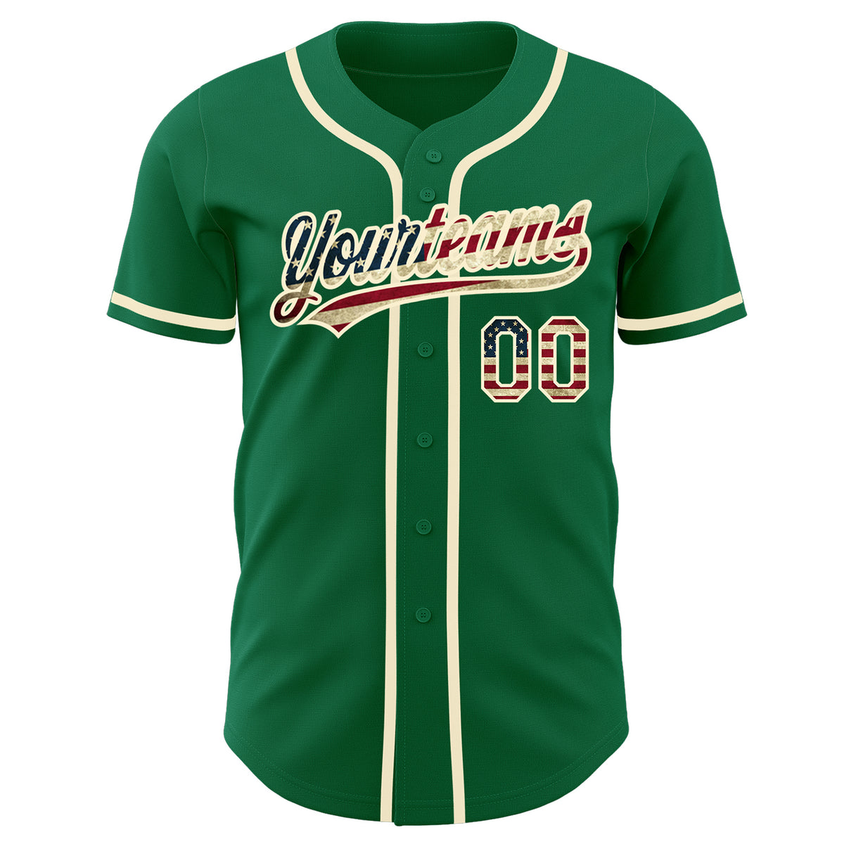 Custom Name Cream Kelly Green Yellow Baseball Jerseys Shirt - Freedomdesign