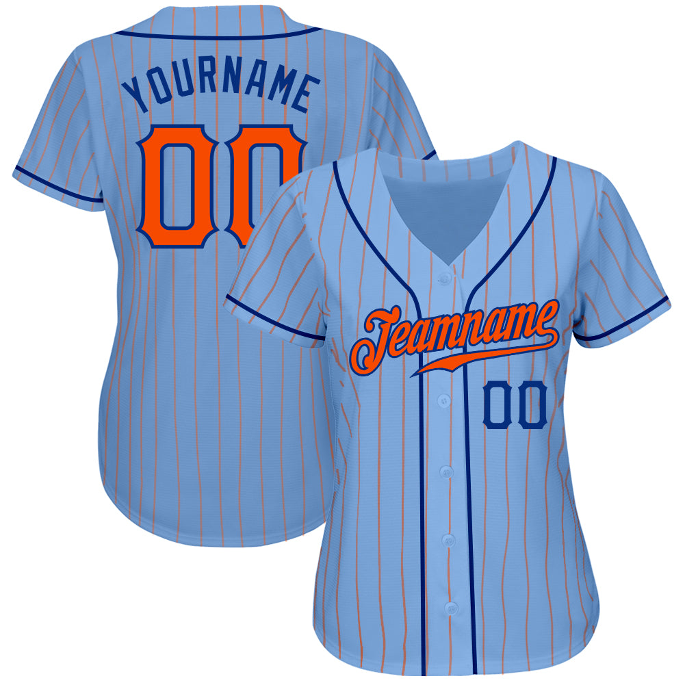 Cheap Custom Light Blue Orange-Royal Mesh Authentic Football Jersey Free  Shipping – CustomJerseysPro