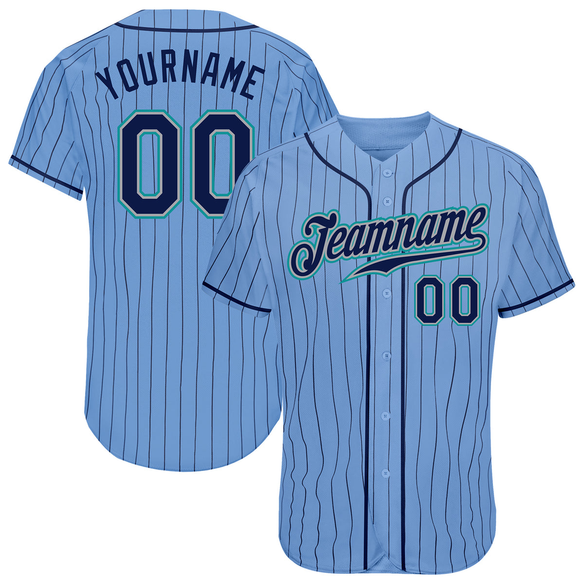 Cheap Custom Light Blue Navy-Aqua Authentic Sleeveless Baseball Jersey Free  Shipping – CustomJerseysPro