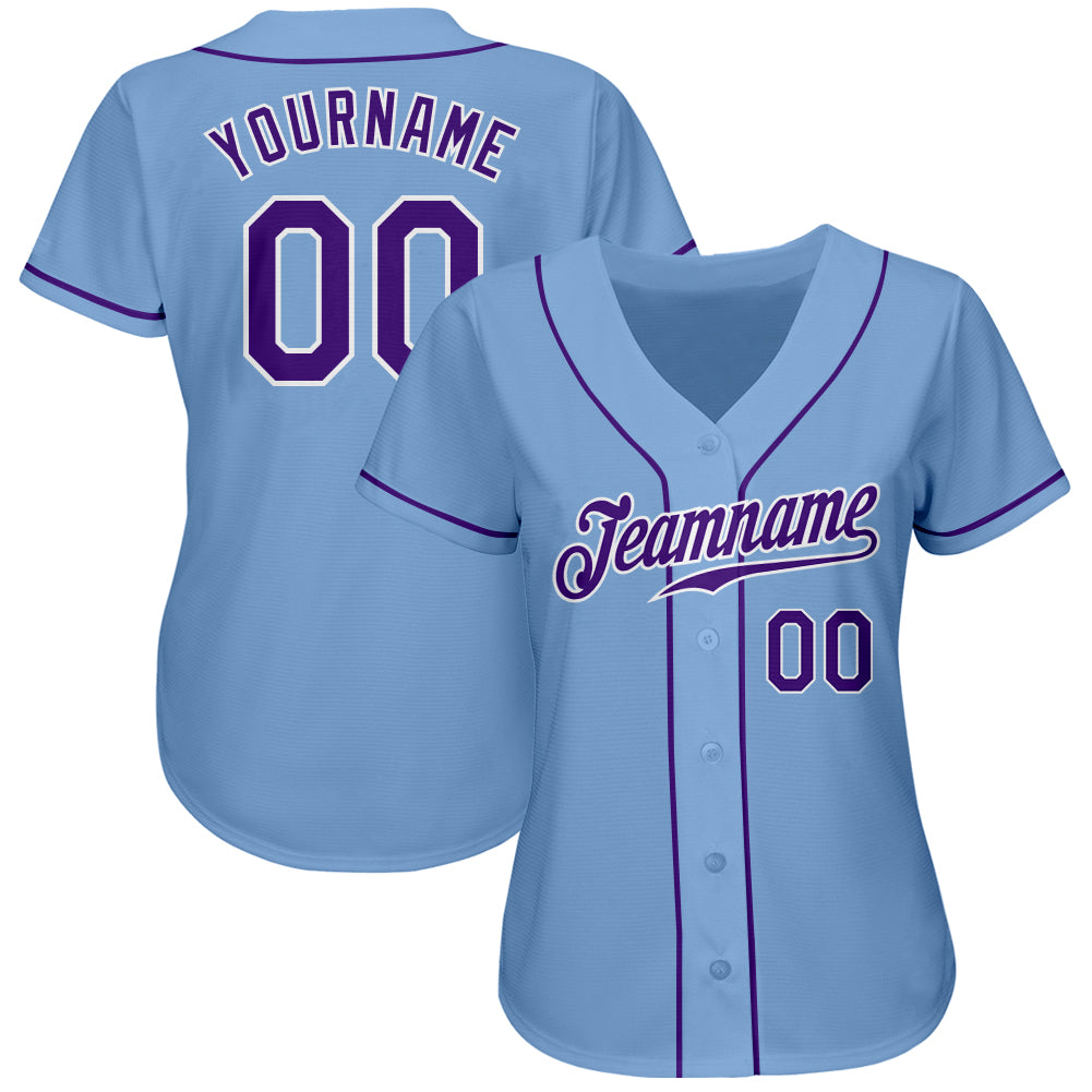 Custom Neon Green Purple-White Authentic Baseball Jersey