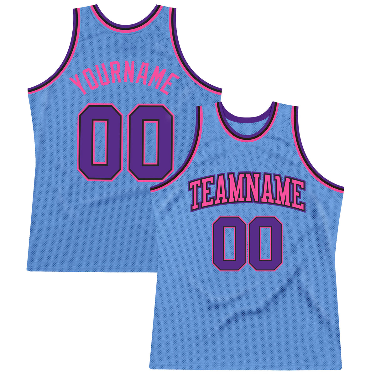 Sale Build Light Blue Basketball Authentic Black Throwback Jersey Purple –  CustomJerseysPro