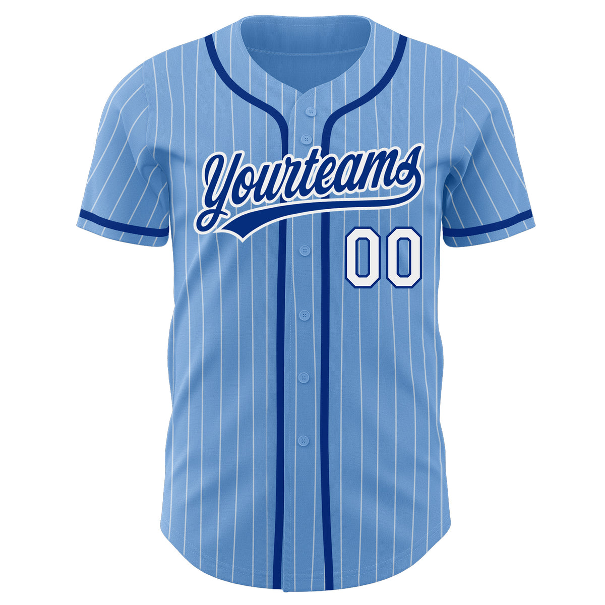 Custom Baseball Jersey Light Blue White-Royal