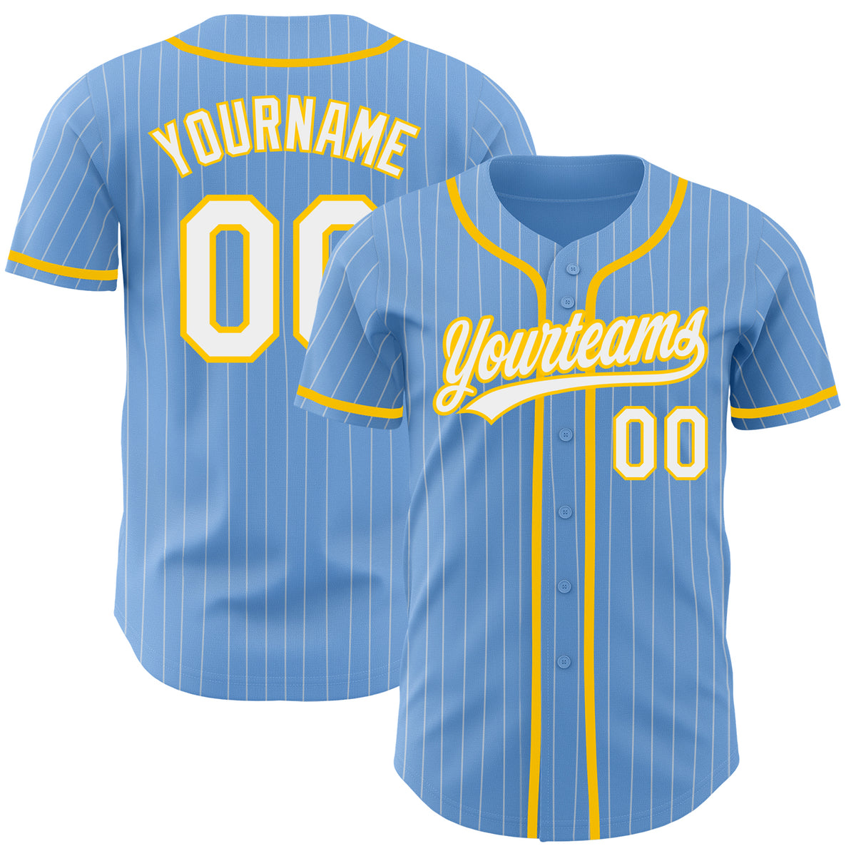 Cheap Custom Gray White Pinstripe Light Blue-White Authentic Baseball Jersey  Free Shipping – CustomJerseysPro