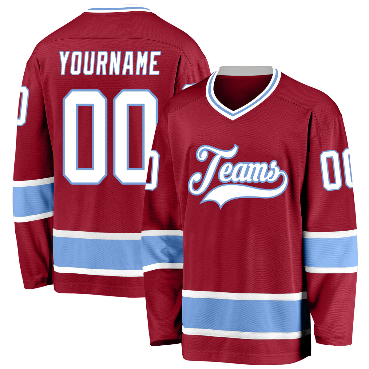 Red and blue hockey hot sale jersey