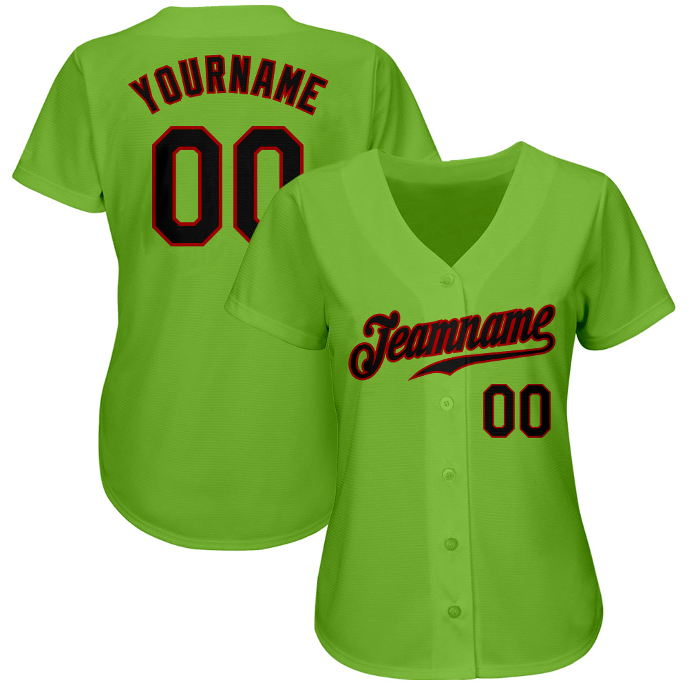 Custom Yellow Red-Black Authentic Baseball Jersey