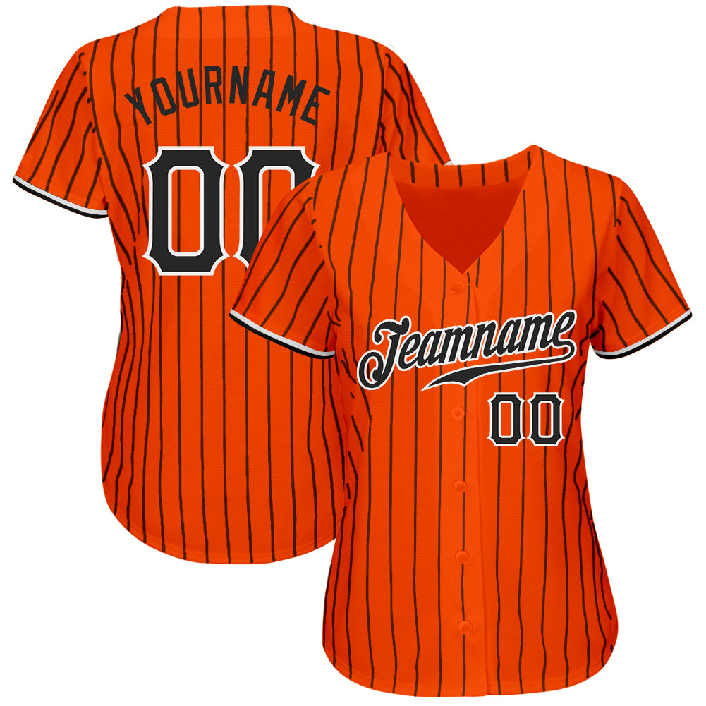 Cheap Custom Blaze Orange Brown-White Authentic Baseball Jersey Free  Shipping – CustomJerseysPro