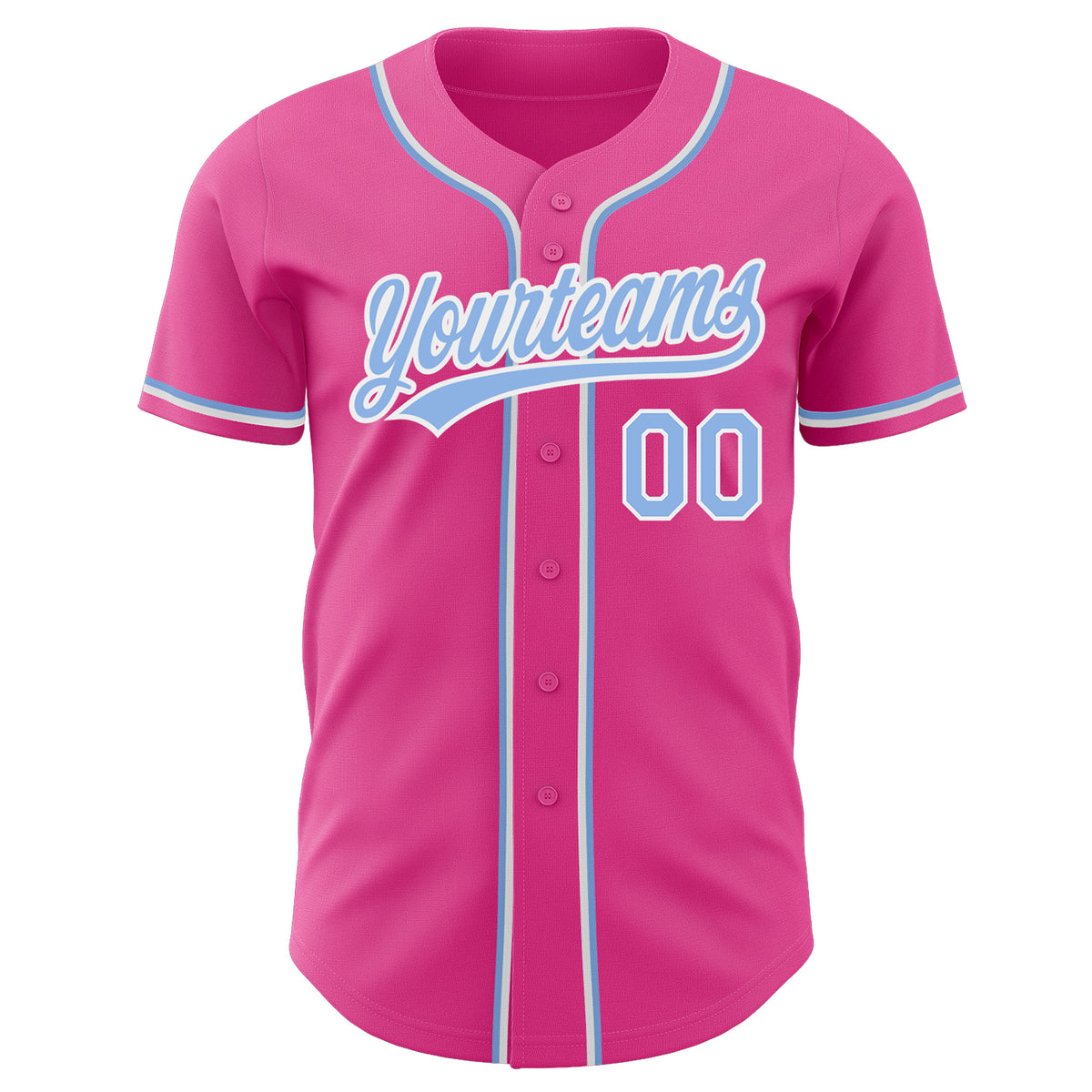 Custom White Pink-Light Blue Authentic Drift Fashion Baseball