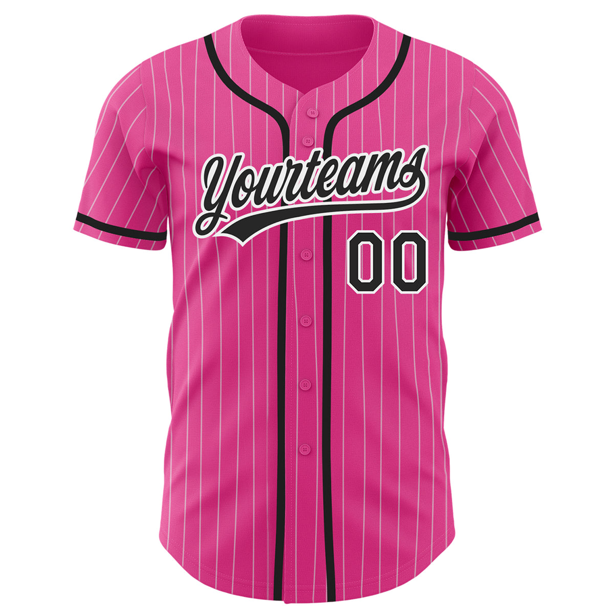 Cheap Custom Pink White Pinstripe Black Authentic Baseball Jersey Free  Shipping – CustomJerseysPro