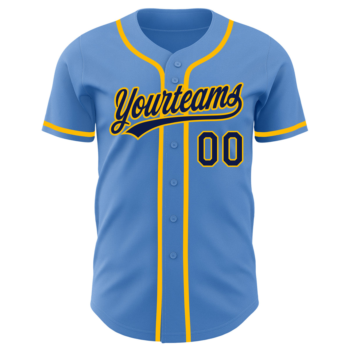 Cheap Custom Gold Navy-Light Blue Authentic Baseball Jersey Free Shipping –  CustomJerseysPro